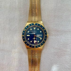 Q Timex 38mm Stainless Steel Bracelet Watch